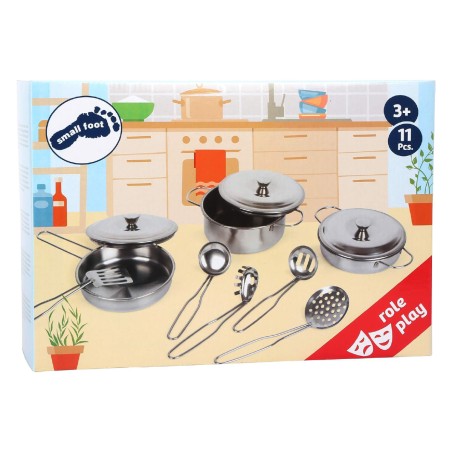 Set 9 Utensili e Pentolini in Metallo - ø 10 cm