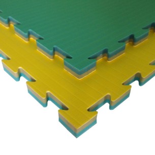 Tappeti | Set 2 Mattonelle EVA - 100x100x2,5cm - Giallo/Verde