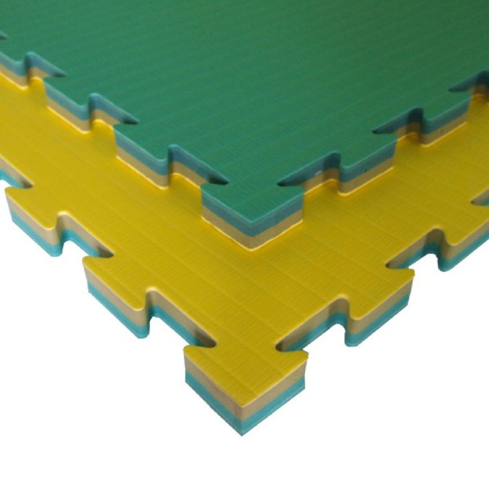 Tappeti | Set 2 Mattonelle EVA - 100x100x2,5cm - Giallo/Verde