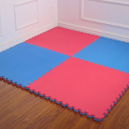 Tappeti | Set 4 Mattonelle in EVA - 50x50x2cm - Rosso e Blu
