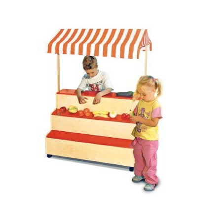 Set Gioco "Bancarella del Mercato" in Legno - Accessori Esclusi