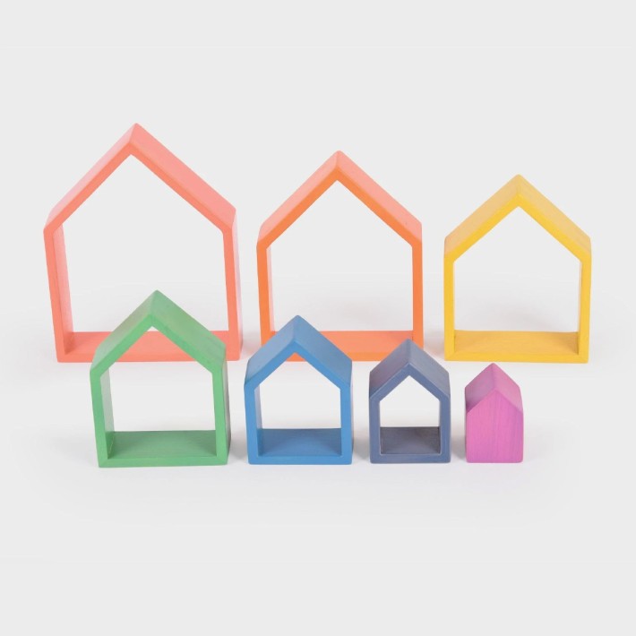 Casette Arcobaleno in Legno Tickit - Set Gioco da 7 Pezzi