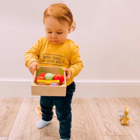 Set Gioco Cassetta del Fruttivendolo in Legno - CWR