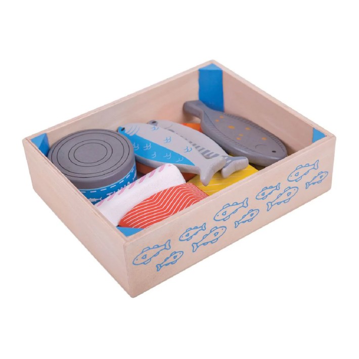 Set Gioco Cassetta del Pescivendolo in Legno CWR