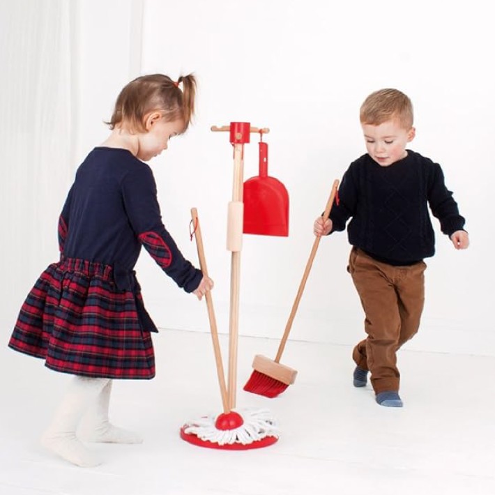 Set Gioco delle Pulizie in Legno CWR per bambini dai 3 anni in su
