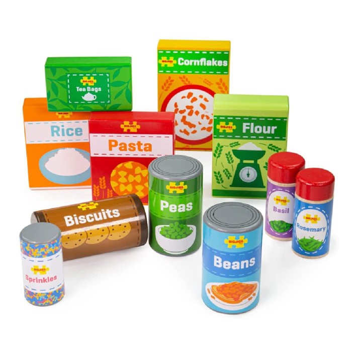 Set Gioco Generi Alimentari in Legno per Bambini - CWR