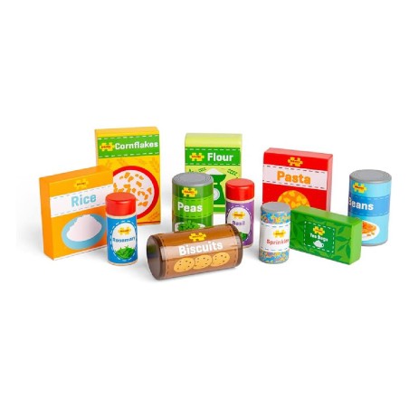 Set Gioco Generi Alimentari in Legno per Bambini - CWR