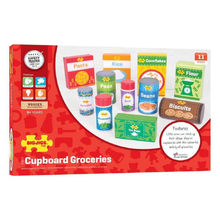 Set Gioco Generi Alimentari in Legno per Bambini - CWR