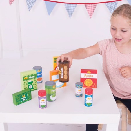 Set Gioco Generi Alimentari in Legno per Bambini - CWR