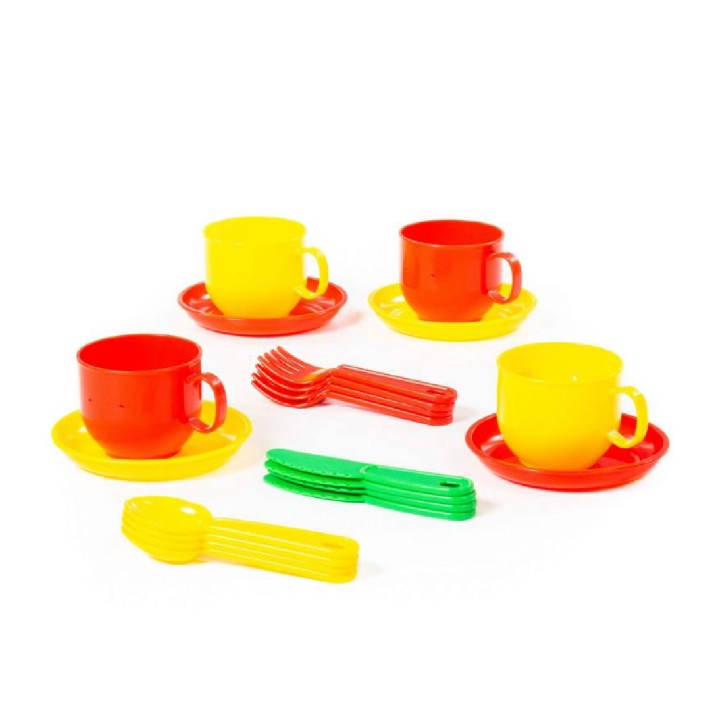 Set Gioco Servizio Caffè/Tè per 4 Persone in Plastica - CWR