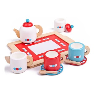 Set Gioco Servizio Caffè/Tè in Legno per Bambini