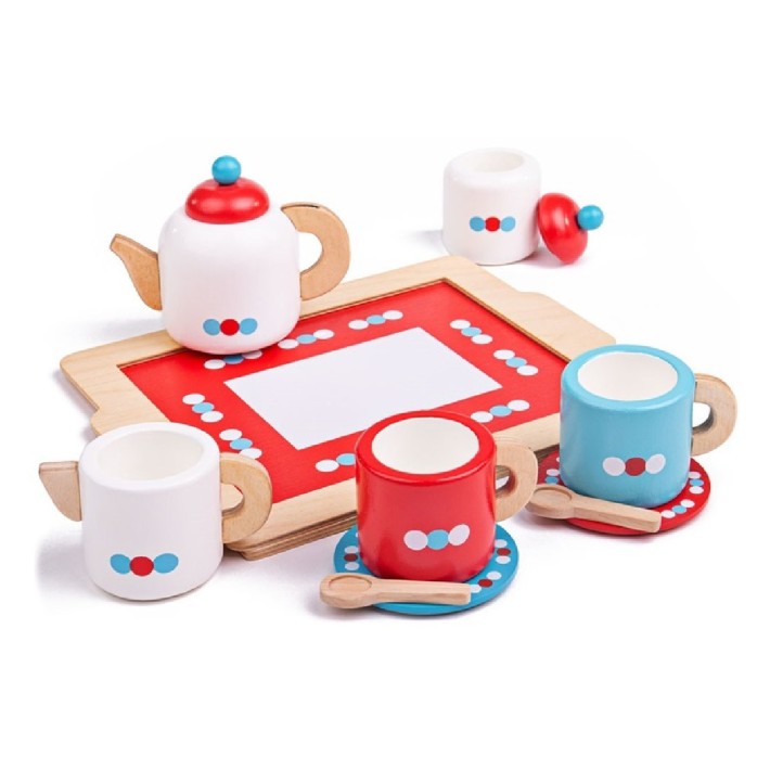 Set Gioco Servizio Caffè/Tè in Legno per Bambini