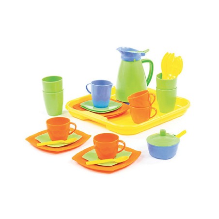Set Gioco Vassoio Pranzo/Cena in Plastica CWR da 34 pezzi