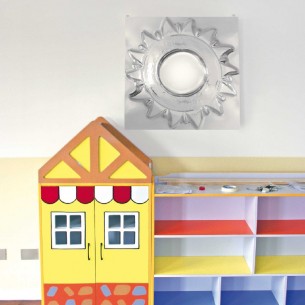 Specchio Multieffetto con Cornice - Soggetto Sole - 60x60 cm 2