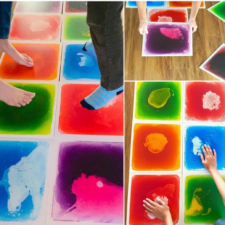 Set 4 Pezzi Quadrati Sensoriali in Plastica Nowa Szkola