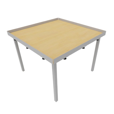 Tavolo Kalidro Coding - Piano Acacia, Gambe Grigio
