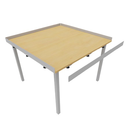 Tavolo Kalidro Coding - Piano Acacia, Gambe Grigio