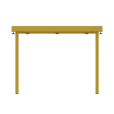 Tavolo Kalidro Coding - Laminato Bianco, Gambe Metallo Miele