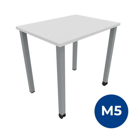 Tavolo Kalidro Studente (H) M5, Piano Bianco e Gambe Grigie