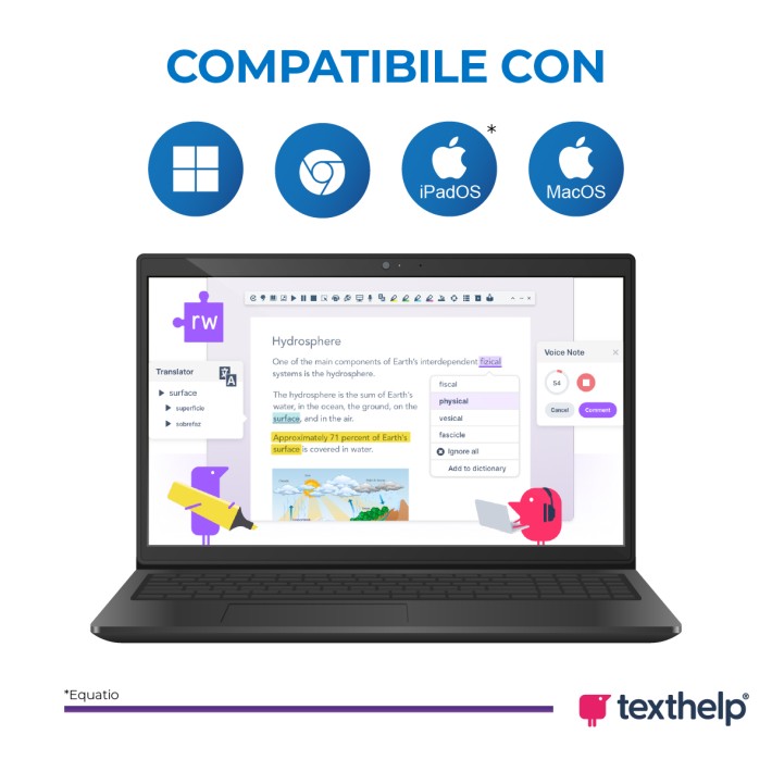 Bundle Texthelp Read&Write ed Equatio 3 anni per la scuola