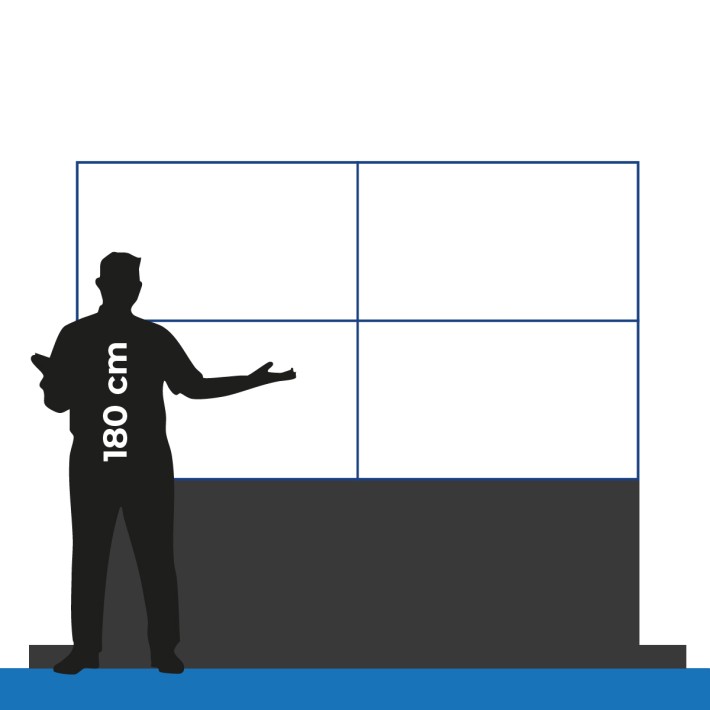 VideoWall Hikvision 2x2 108" con Base da Pavimento e Installazione Inclusa