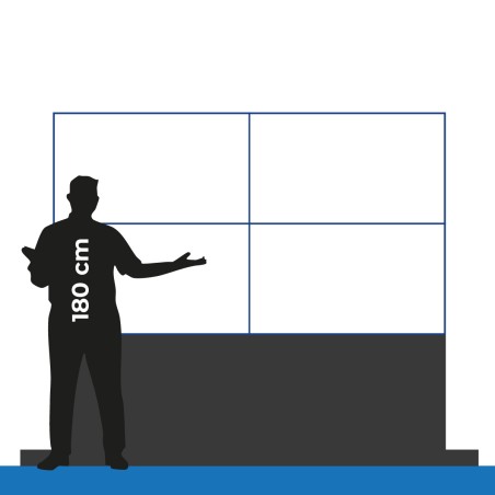 VideoWall Hikvision 2x2 108" con Base da Pavimento e Installazione Inclusa