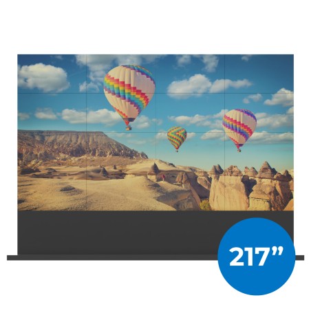 VideoWall 4x4 Hikvision con base da pavimento - 217"