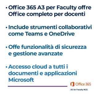 Office 365 A3 Faculty - Licenza Annuale 2