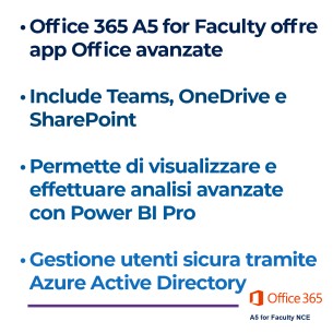 Office 365 A5 Faculty NCE - Abbonamento 1 Anno 2