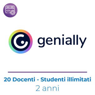 Genially Edu Genius: 20 Docenti, Studenti Illimitati, 2 Anni