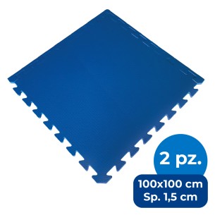 Tappeti | Set 2 Mattonelle EVA - 100x100x1,5cm - Blu