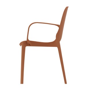 Sedia Ginevra con Braccioli - Marrone, h47 cm 2
