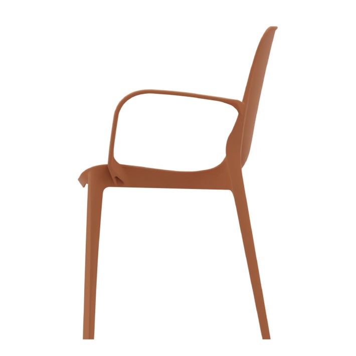 Sedia Ginevra con Braccioli - Marrone, h47 cm