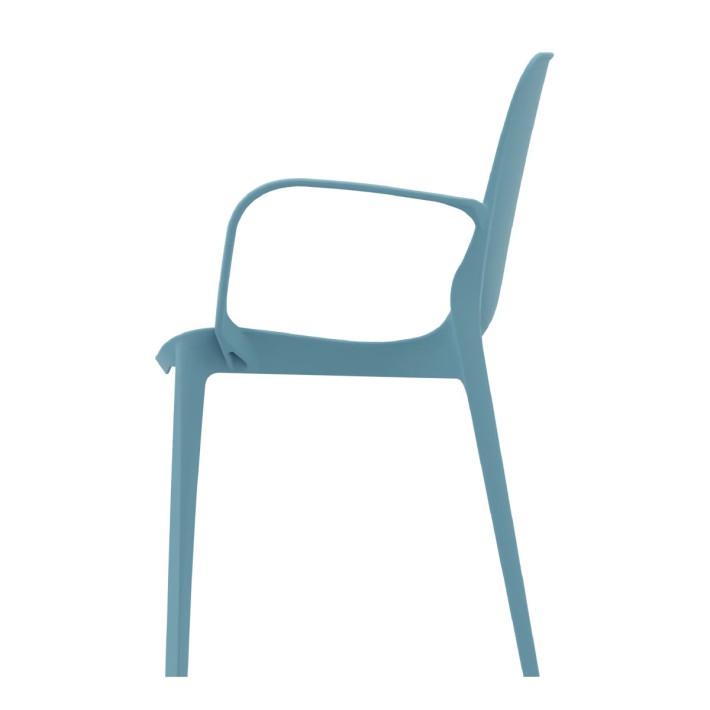 Sedia Ginevra con Braccioli - Azzurra, h47 cm