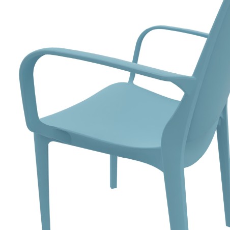 Sedia Ginevra con Braccioli - Azzurra, h47 cm