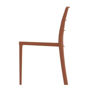 Sedia Sai in Tecnopolimero - Altezza Seduta 46 cm - Colore Scocca Marrone 2