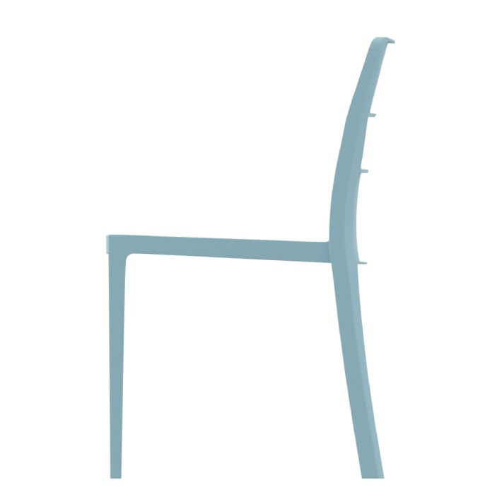 Sedia Sai in Tecnopolimero - Altezza Seduta 46 cm - Colore Scocca Azzurro