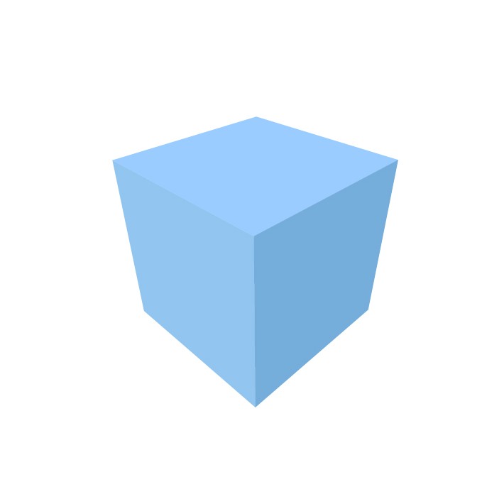 Cubo Morbido - Dimensioni 50 x 50 x 50 cm - Colore Azzurro