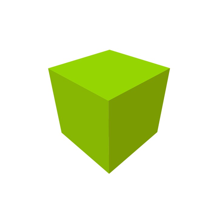 Cubo Morbido - Dimensioni 50 x 50 x 50 cm - Colore Verde