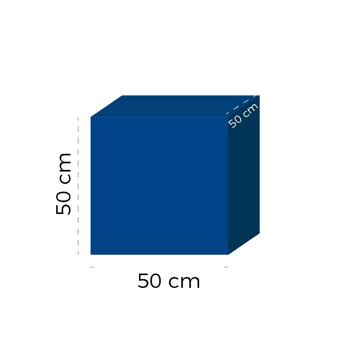 Cubo Morbido - Dimensioni 50 x 50 x 50 cm - Colore Blu