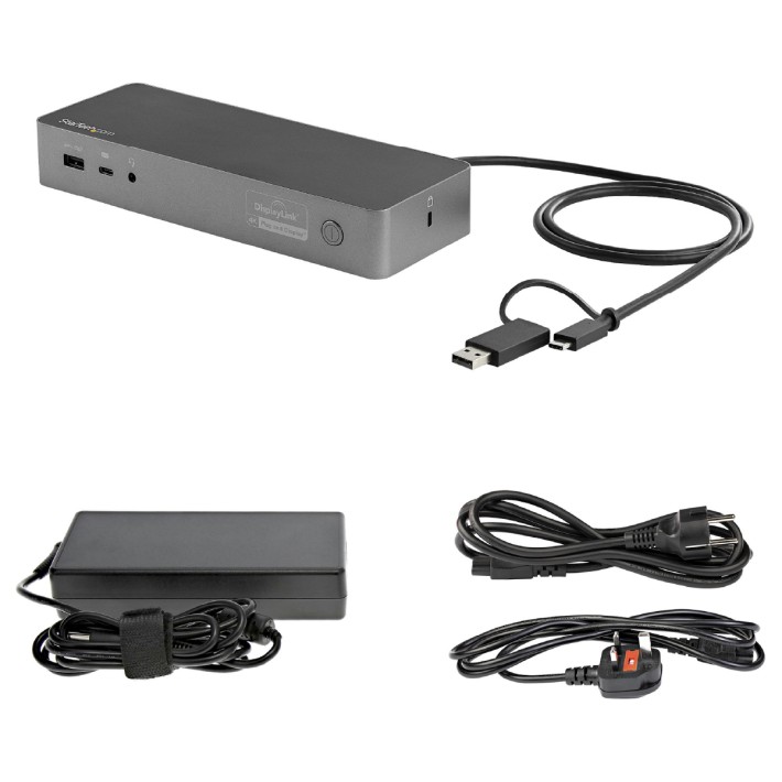 Docking Station USB C e USB A - Doppio Display Port 4K e HDMI