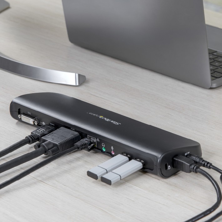 Docking Station Universale USB 3.0 a Doppio Monitor - Uscita VGA, DVI e HDMI