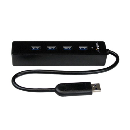 Hub Usb 3.0 SuperSpeed a 4 Porte - Portatile - con Perno e Concentratore per Ultrabook o Notebook - Nero