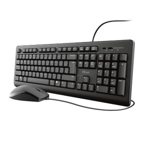Kit Tastiera IT e Mouse - Trust Primo - Silent Wired - Nero